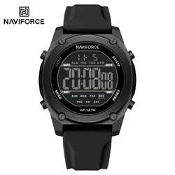 NAVIFORCE Sport Watch with Night Light & Calendar - Waterproof, Shockproof, Silicone Strap Men's Fashion Timepiece (BB-)