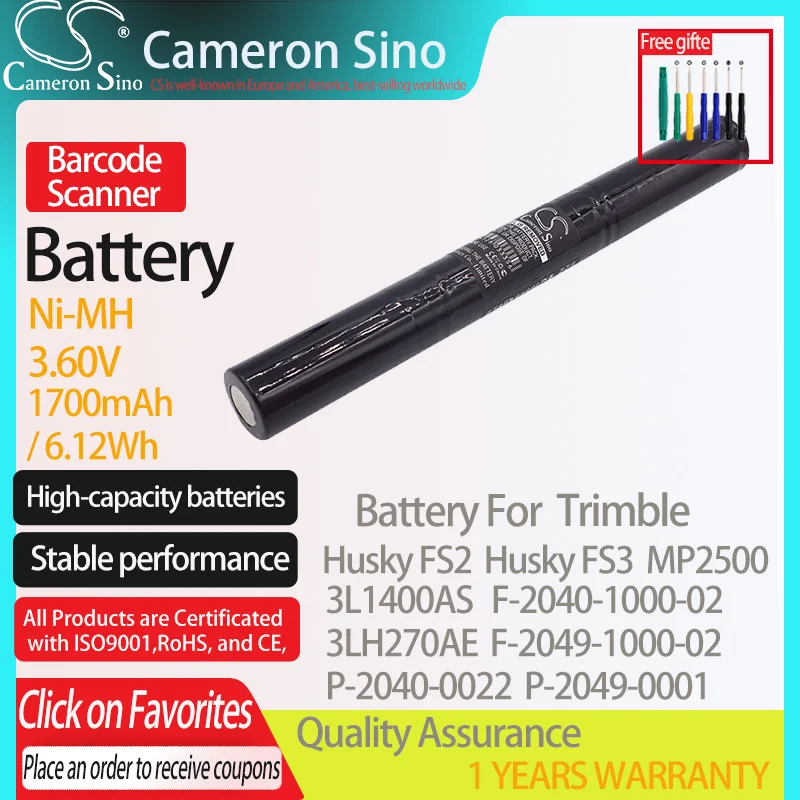 Batteria Cameronsino Per Trimble Husky Fs2 Husky Fs3 Mp2500 Adatto Per Itron 3L1400As Batteria P-2040-0022 Scanner Di Codici A Barre