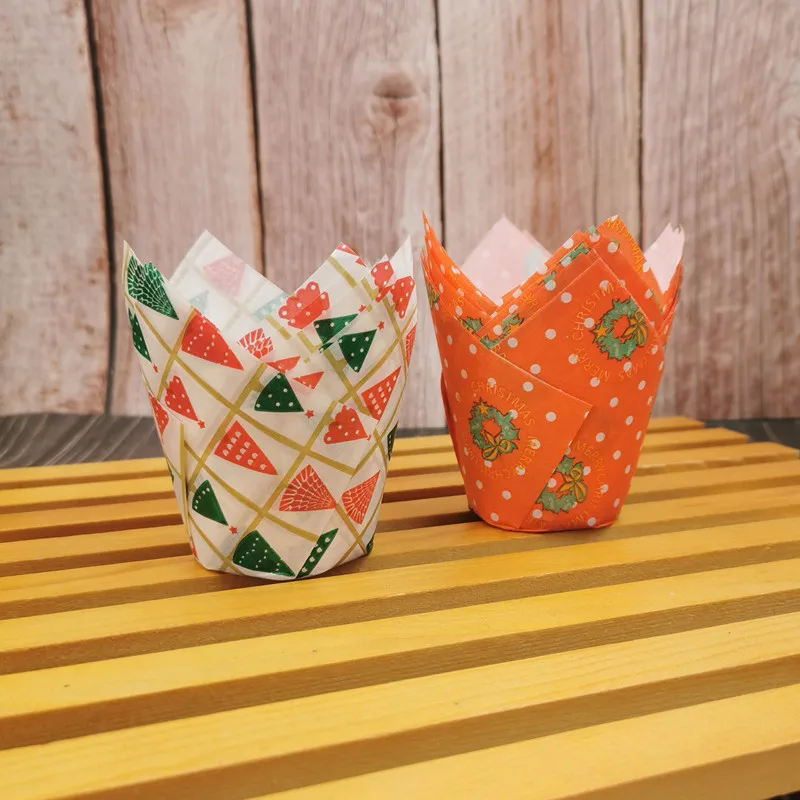 50pcs-Christmas-Cupcake-Liner-Baking-Cup-For-Xmas-New-Year-Caissettes ...