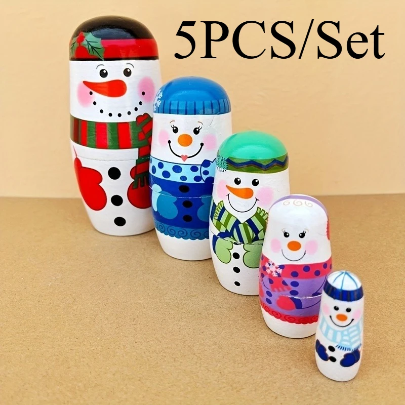 5PCS/Set Doll Style Christmas Desktop Ornaments, Home Decorations, Christmas Gifts, Office Furniture Decorations