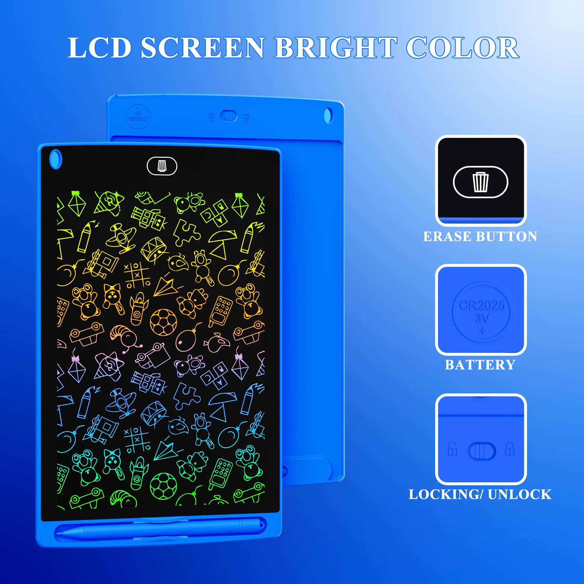 8.5 Inch Children's LCD Drawing Board Eco-friendly Harmless Writing Board Erasable Electronic Magic Chalkboard Art Drawing Tool lcd writing tablet lcd drawing tablet electronic drawing board drawing board lcd writing board drawing toy educational drawing toy