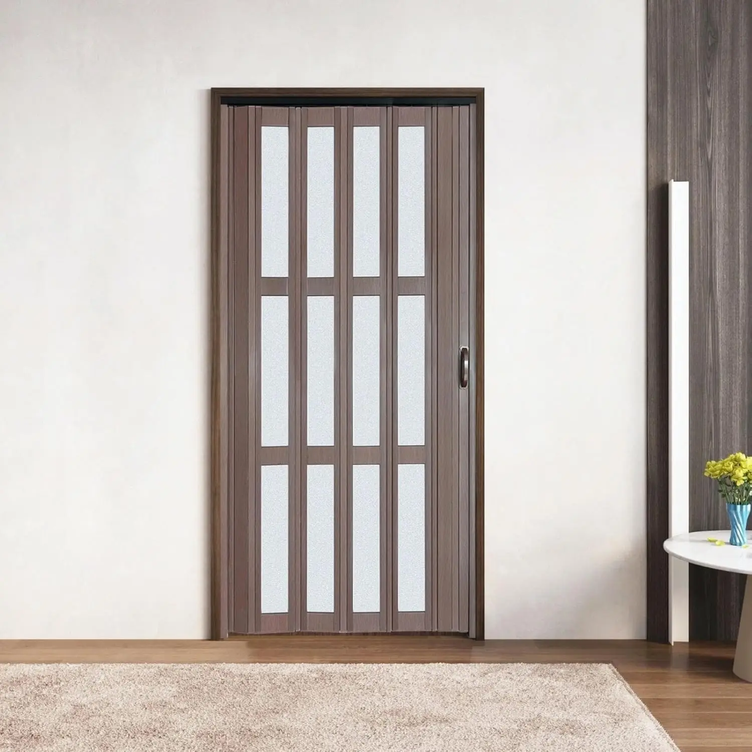 Interior Bathroom Door Accordion Door,Interior Folding Doors For Closet  Includes Installation Hardware And Lock, White Closet Doors 48 X 80, image size:1500x1500