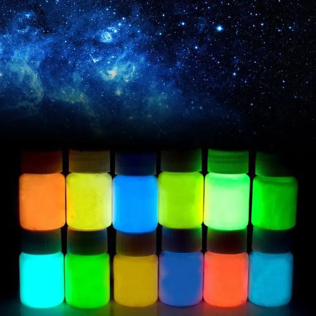 Poudre Fluorescente Auto-Lumineuse - 3 X 100g - Pigments Lumineux Non Toxiques - Pour Décoration, Art