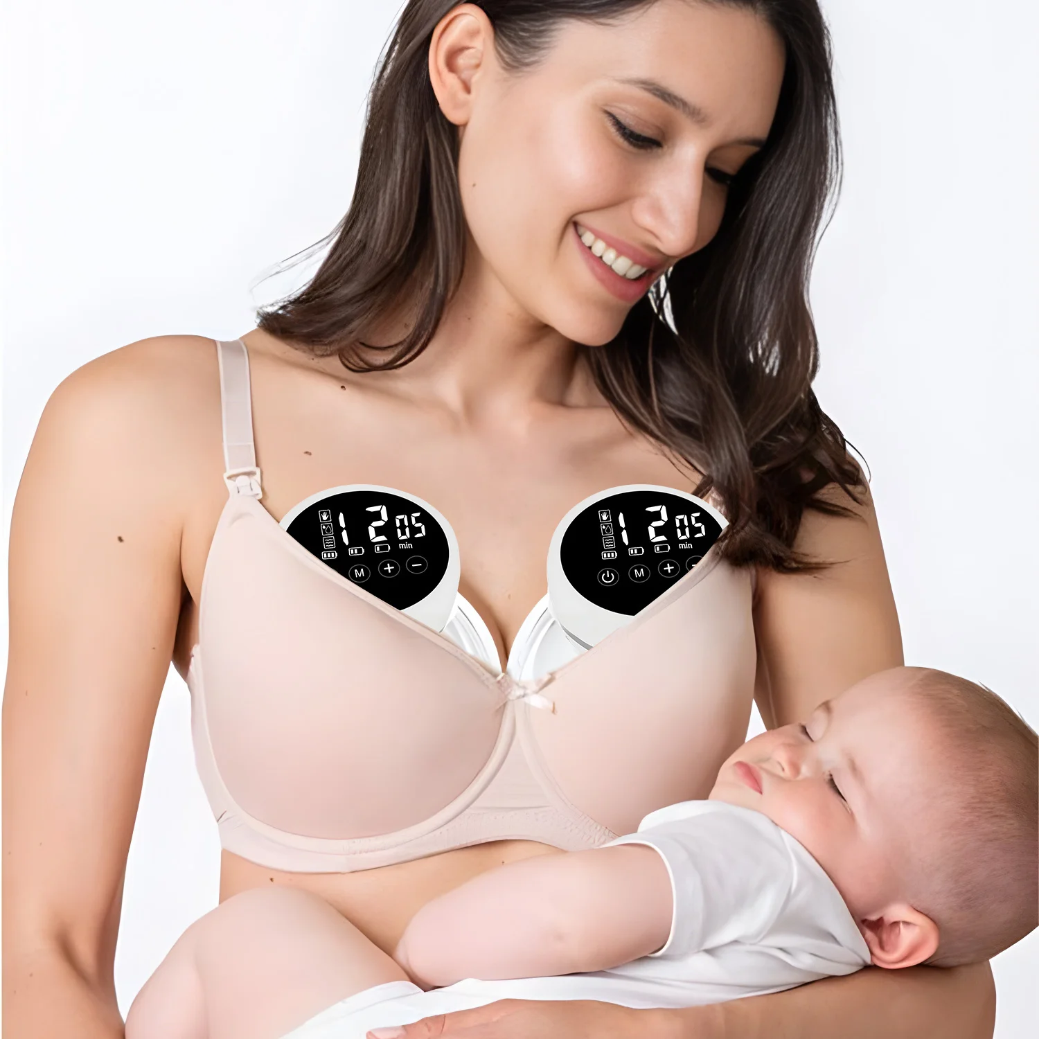 1Pcs Smart Electric Pumps Portable Hands Free Wearable Pump Breast Milk Extractor Collector_voghion.com