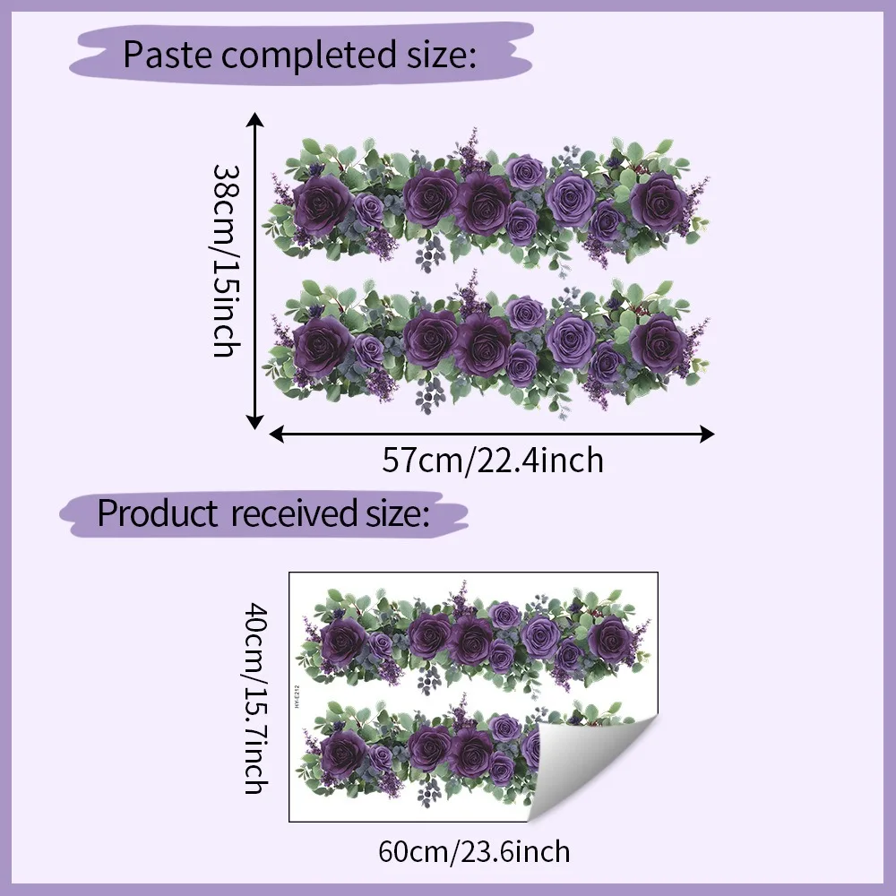 מדבקות קיר נשלפות חדשות לעשייה עצמית אמנות קיר ידידותית לסביבה PVC מדבקות צמחים משולבות לעיצוב הבית