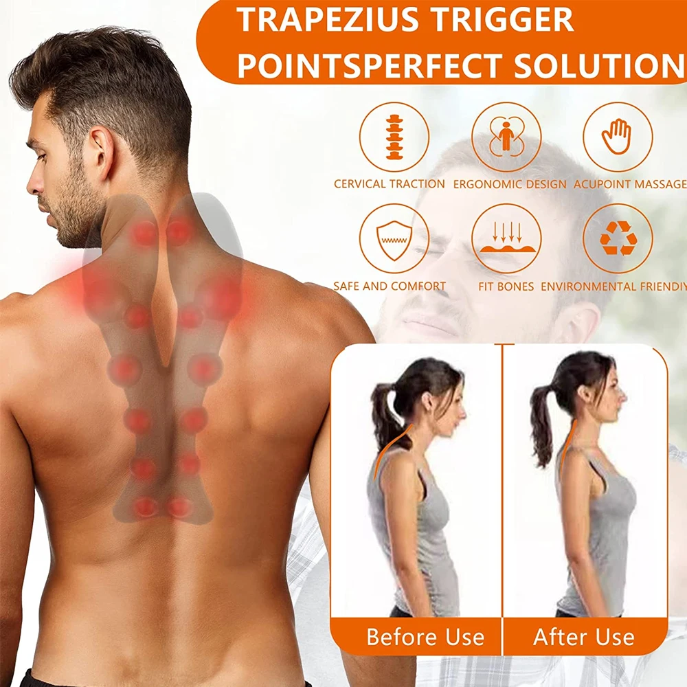 PC Trapezius Trigger Point Massager Tool, Occipital Release Tool
