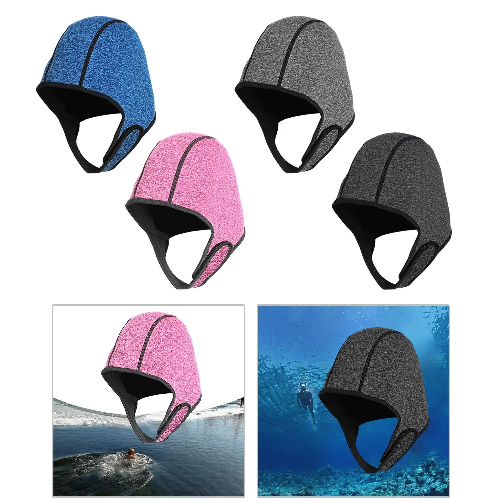 2mm Neoprene Diving Hood Wetsuit Hood Ear Protector Head Cover Dive Hood Swimming Hat Thermal Hood for Rafting Canoe Kayaking