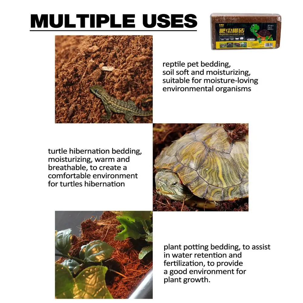 Coco Coir Brick Coconut Husk Bedding Reptile Substrate Brick Cocofiber