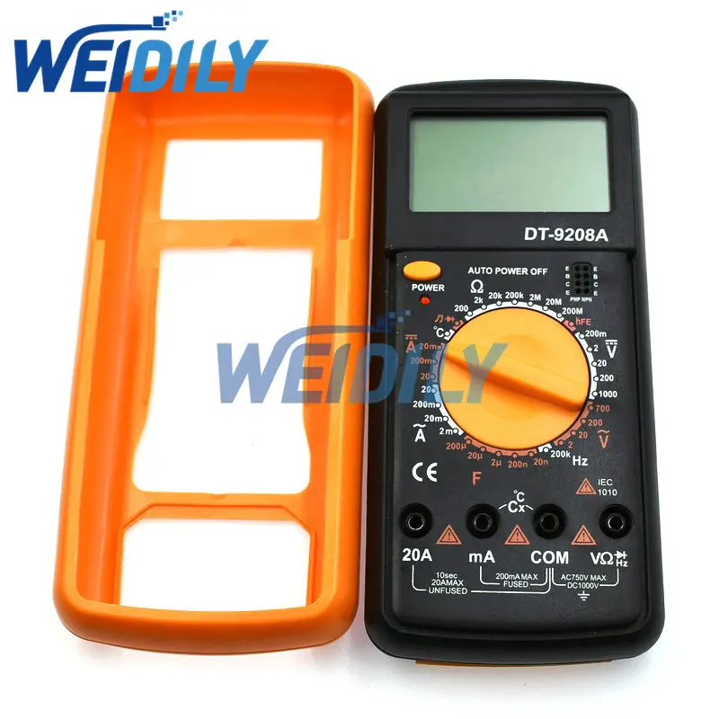 Digital Profesional Multimeter DT9208A Capacitance Temperature Measurement Frequency Logic Level Test Angle Adjustable digital multimeter multimeter tester