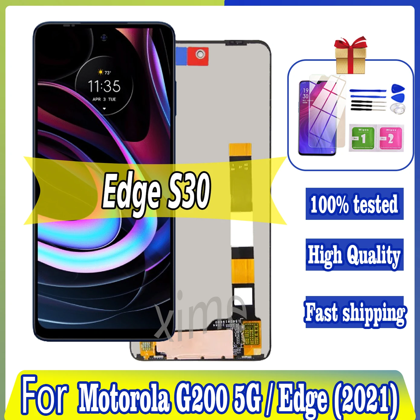 Alta Qualità 6.8 "Originale Per Motorola Moto G200 5G Lcd G200 Display Touch Screen Per Moto Edge S30 Display Edge (2021) Assembly