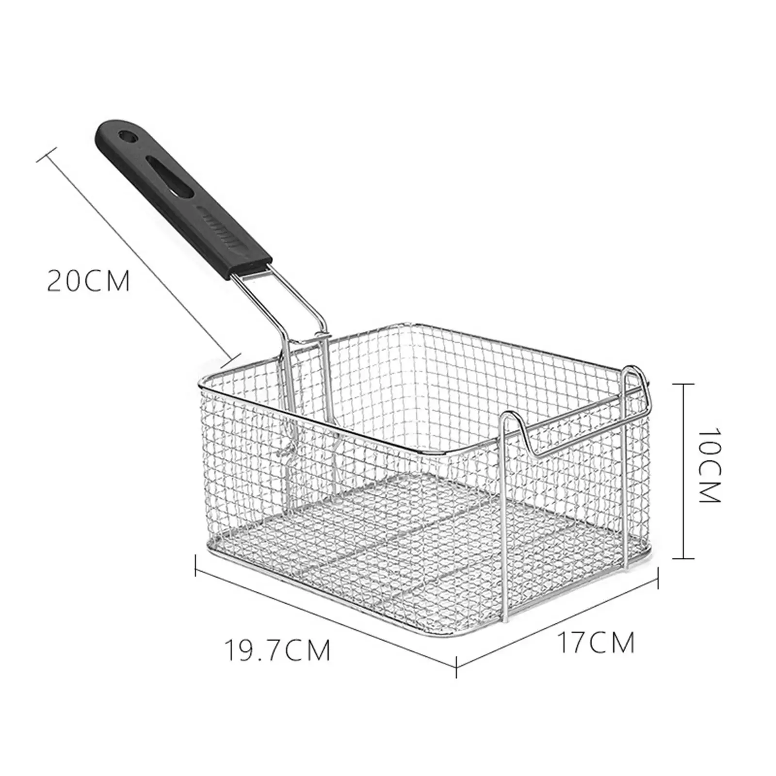 Stainless Steel French Fries Holder for Fryer, Portable French Fry Basket with