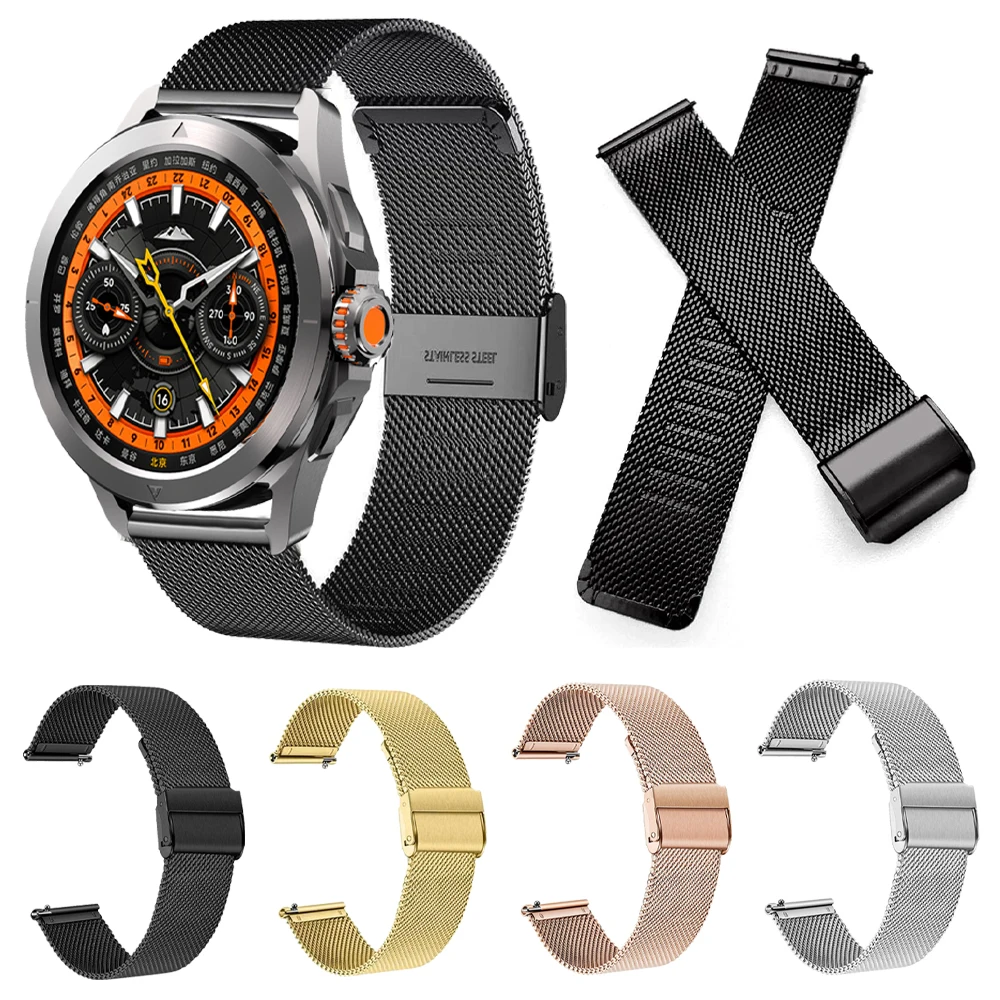 Stainless Steel Mesh Strap, Universal 22mm Watch Band