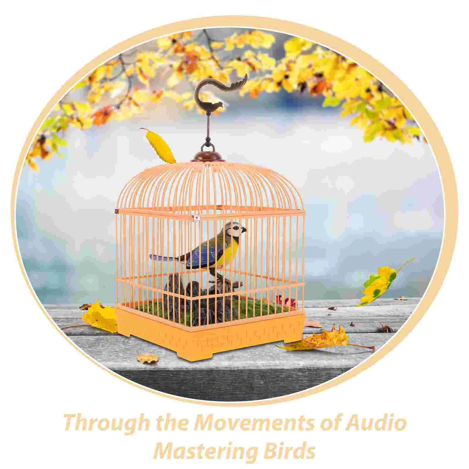 Voice Control Birdcage Toy Tots Toys Realistic Sounds Decorate Plastic Talking Chirping Parrot 5