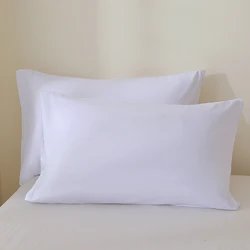 Luxurious White Polyester Long Pillowcase Set - 2 - Piece - 50×70cm (2 pieces pillowcases)