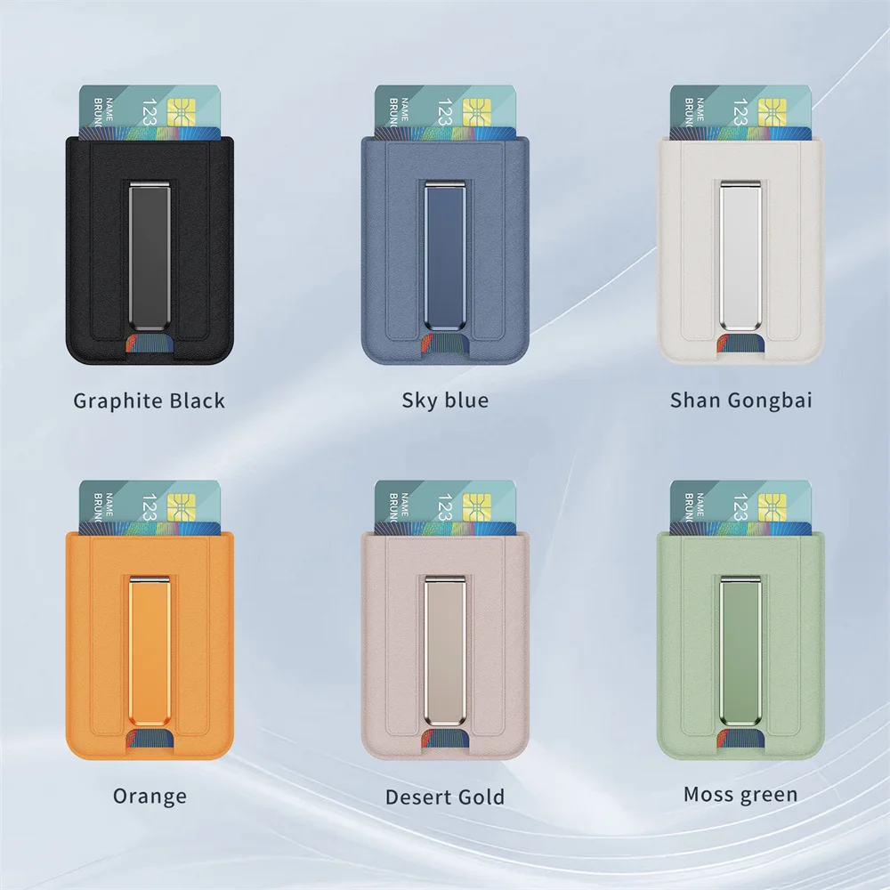 Magnetic PU Leather Wallet with Multi-functional Card Holder and Foldable Stand