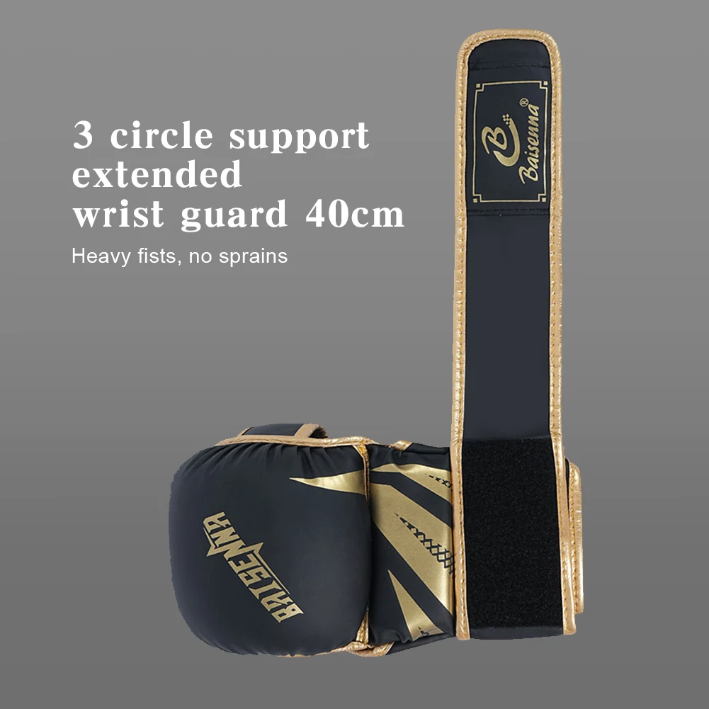 Adult/Children PU Leather Half Finger Boxing Gloves Thickened Heavy Punching Gloves Kickboxing Boxing Training Accessorie