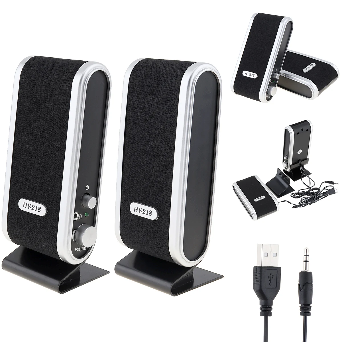 6W USB 2.0 Wired USB Power Notebook Speakers Stereo 3.5mm Audio Jack Portable for PC Laptop Computer M AC portable speaker,computer speaker,audio speaker