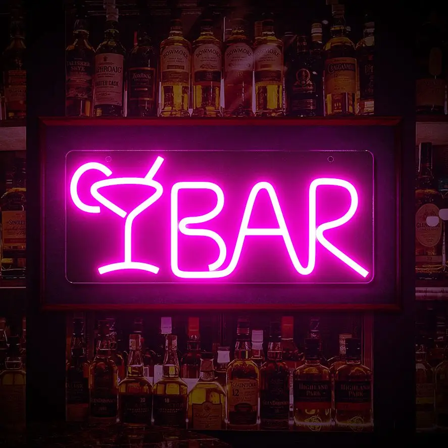Bar Letter Led Neon Light Pub Tavern Wall Decor Neon Sign Usb Plug