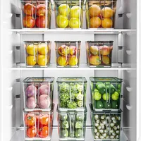 Boîte de rangement de tri pour réfrigérateur, œufs, fruits et légumes, sous-emballage de stockage de qualité alimentaire, boîte de conservation des frais 4