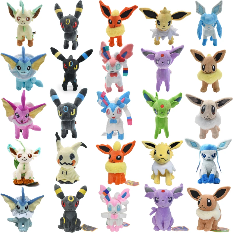 25 Styles Pokemon Pulsh Toys Mimikyu Shiny Eevee Umbreon Flareon