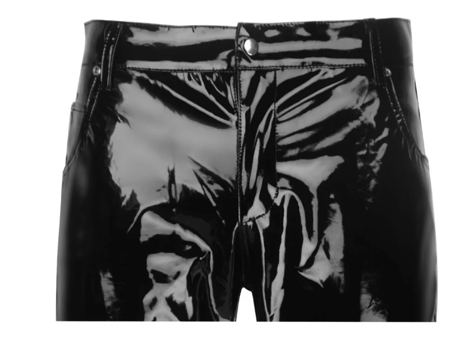 Shiny PVC Latex Trousers Men Motorcycle Mens Pants Fashion Faux Leather Riding Waterproof Motor Biker Male Street Pants