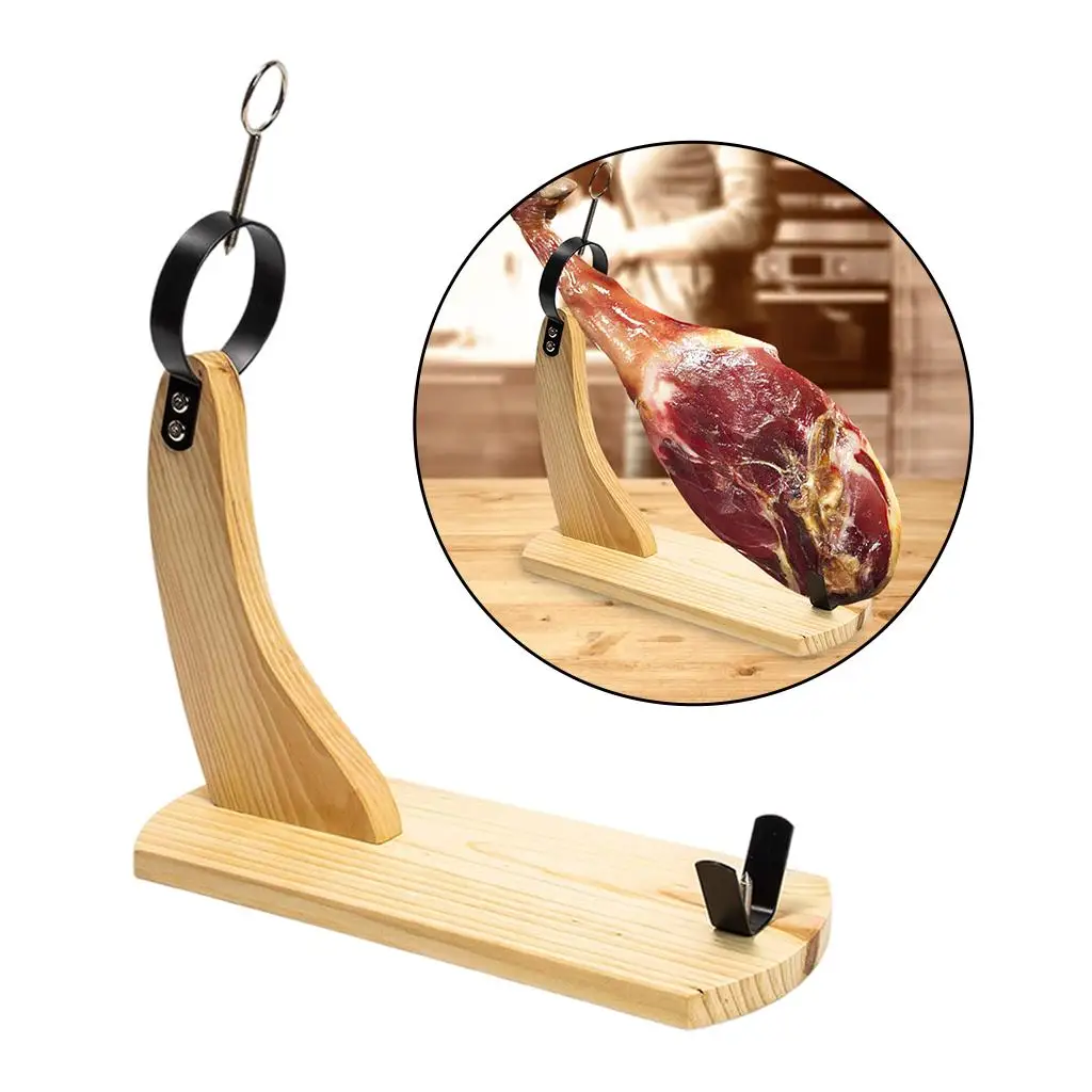 Jambon espagnol en bois T1 avec coussin antidérapant, accessoires de  cuisine stables et durables pour la maison de prosciutto italien, acacia à  trancher - AliExpress