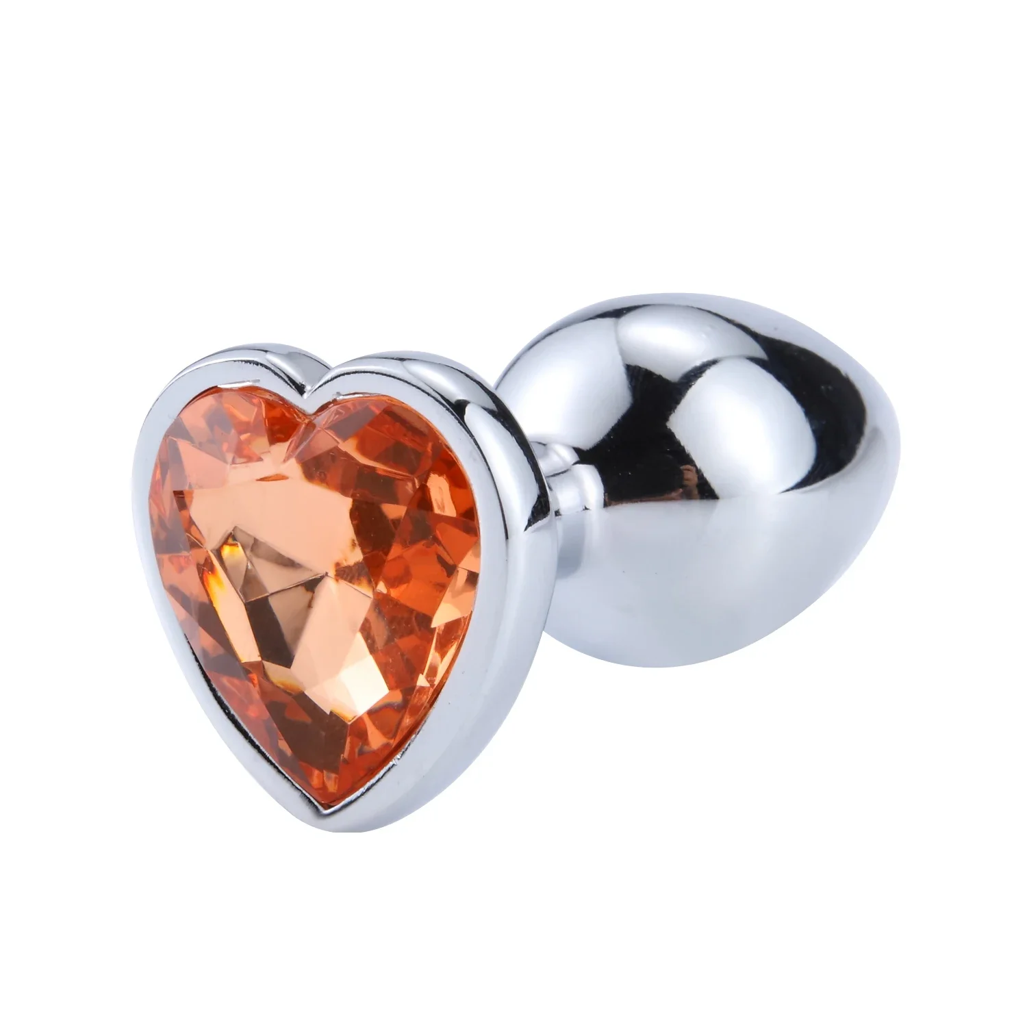 Heart Base Metal Anal Plug 3 Sizes Crystal Butt Plug for Women Removable Stainless Steel Anal Anus Masturbation Adult Sex Toys