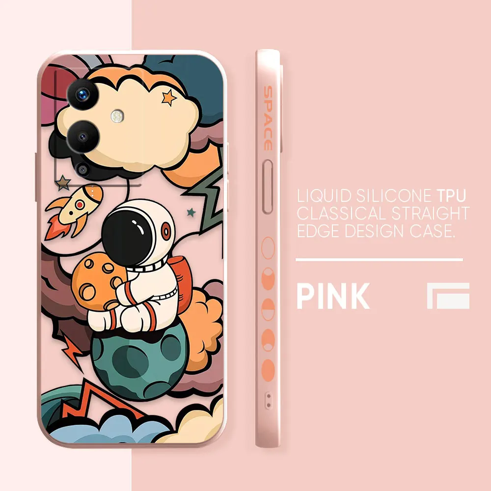 thumbnail image 1 of Phone Case For Infinix SPARK NOTE 11 12 G96 8 SMART 5 6 7 POVA 3 4 PRO Case Cover Funda Cqoue Shell Capa Cartoon Space Astronaut, 1 of 5