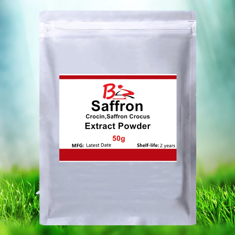 50g 1000g Saffron Extract Powder,Saffron Crocus,Crocin Extract,reducing blood lipid,and anti