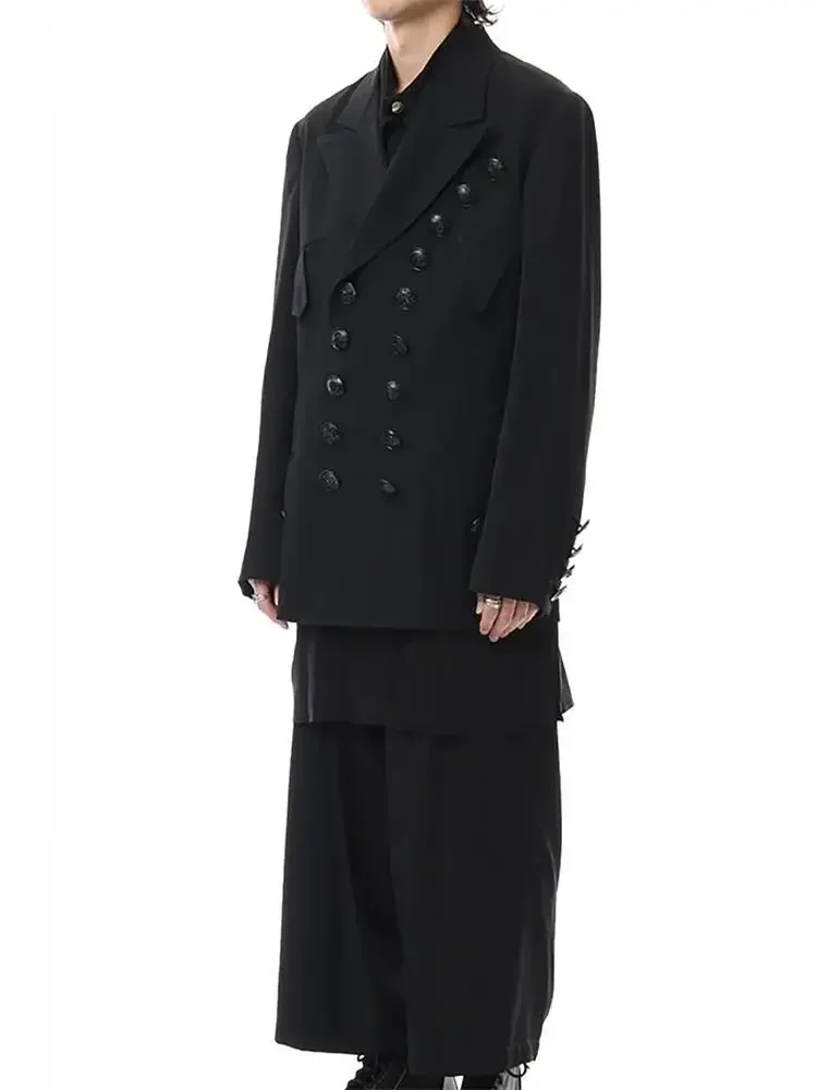 Customizable Men's clothing loose suit two double-breasted simple casual suit