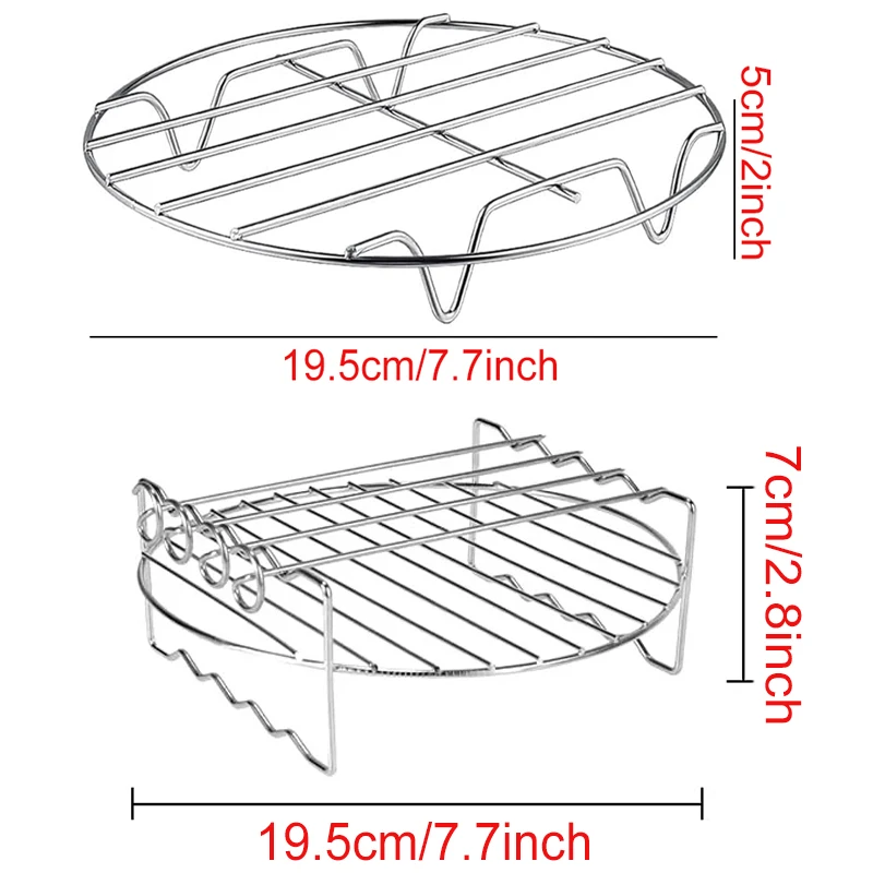 Versatile Air Fryer Baking Rack - Metal Grill Racks