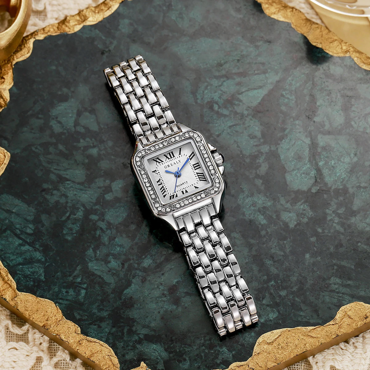 Orologio Citizen Quarzo Cassa Quadrata Quadrante Bianco Numeri Romani - Foto 9