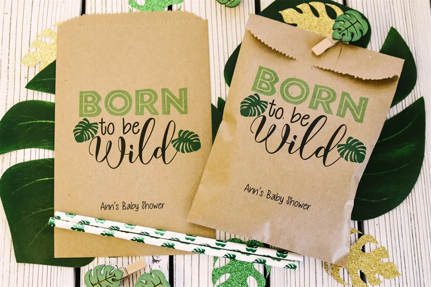 50 Wild Baby Shower Favors / Treat Bags/Bomboniere/Safari Party / Jungle Party