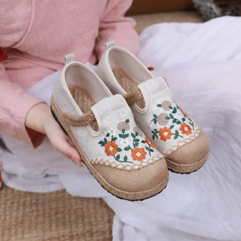 

Espadrilles Women Causal Flats Loafers Ladies Comfort Slip-on Embroidered Cloth Shoes Woman Summer Footwear Zapatos De Mujer