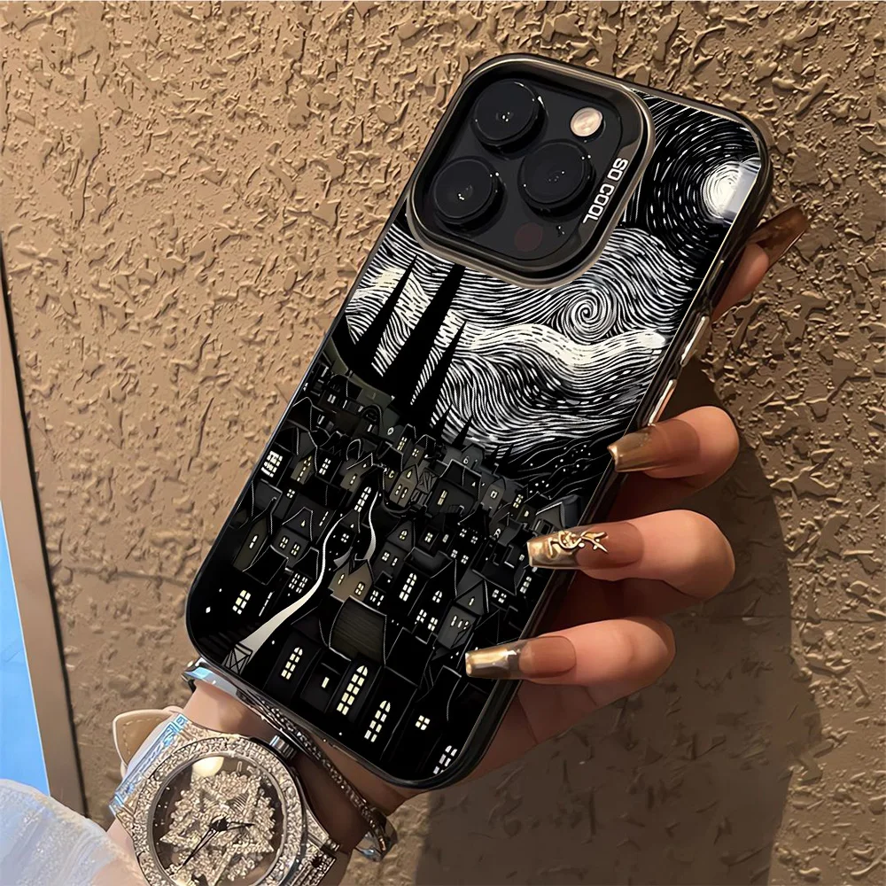 Luxury Daily Life Silhouette Matte Phone Case - Elegant Back Cover