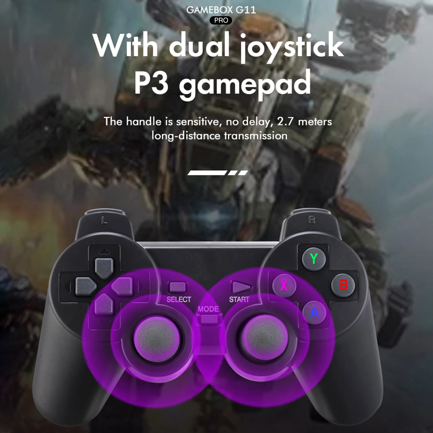 Console Plug Play TV Console Jeux Rétro Retrowave G11 Pro - 100 000 Jeux Intégrés - 2 Manettes Sans Fil - 4K HD - 256Go Game Box