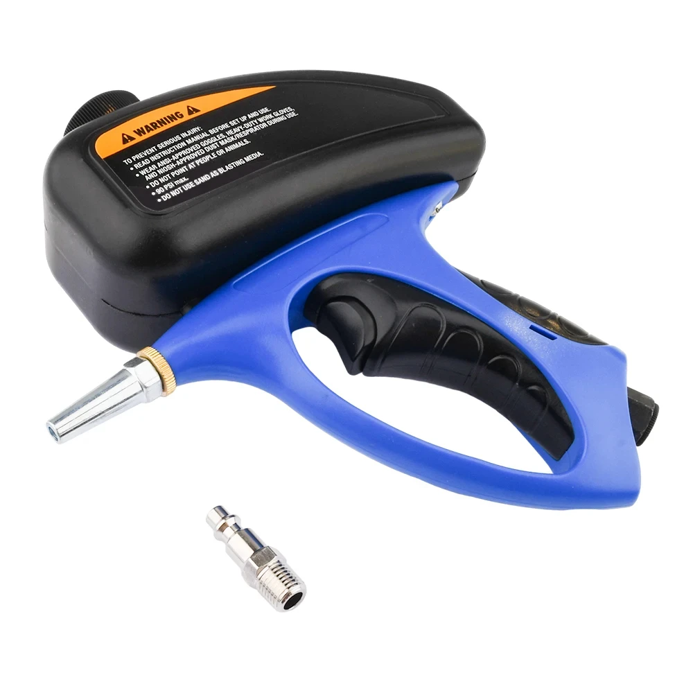 Handheld Gravity Blaster 90Psi Portable Sand Paint Sprayer Pneumatic Rust Power Tool Protection Blasting Air Gun High Pressure 2