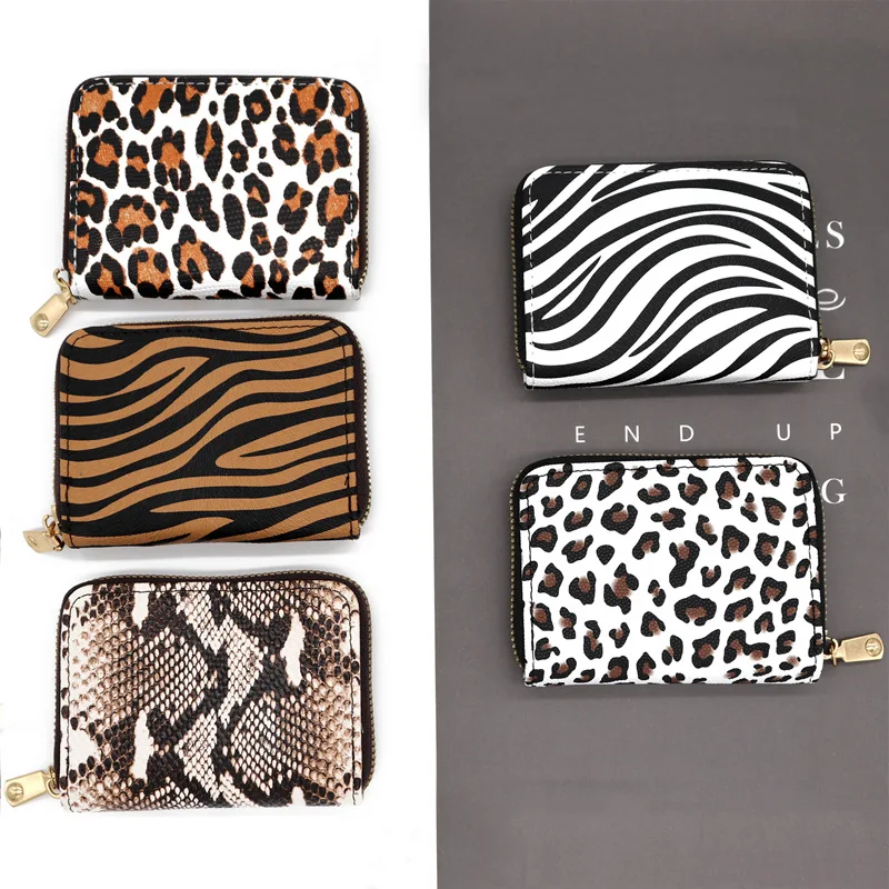New Fashion Children's Women Zero Wallet Animal Stripes Portable Card Bag Coin Key Storage Bag Coin Purse Mini