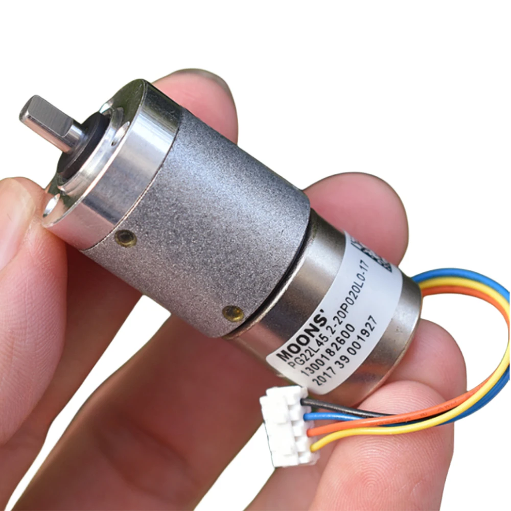 Full Metal Planetary Gearbox Stepper Motor Phase Wire Reducer Precision Redução do Motor Relação 1:45.2 22 mm