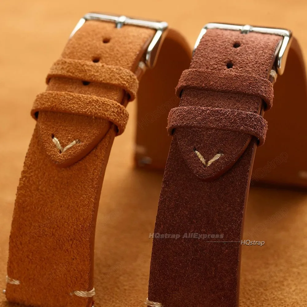 Luxurious Hand-Sewn Suede Strap