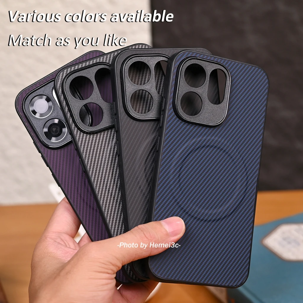 Luxury Kevlar Striped Magnetic Shockproof Phone Case