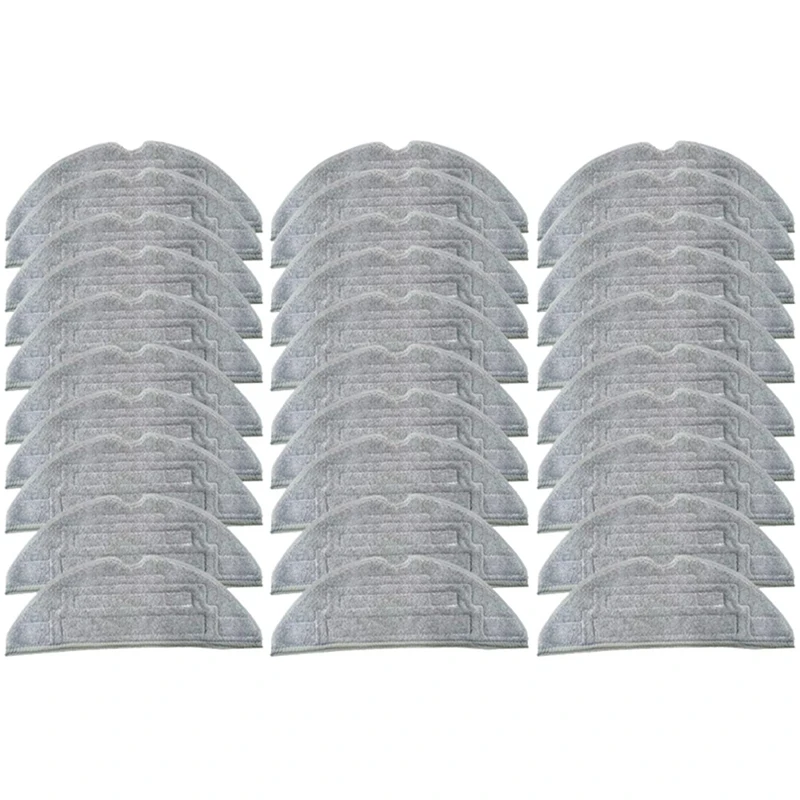 

30 PCS Double Vibration Mop Pad Vacuum Cleaner Accessories Gray For Roborock S8 S8 PLUS S8+ S8 Pro Ultra G20