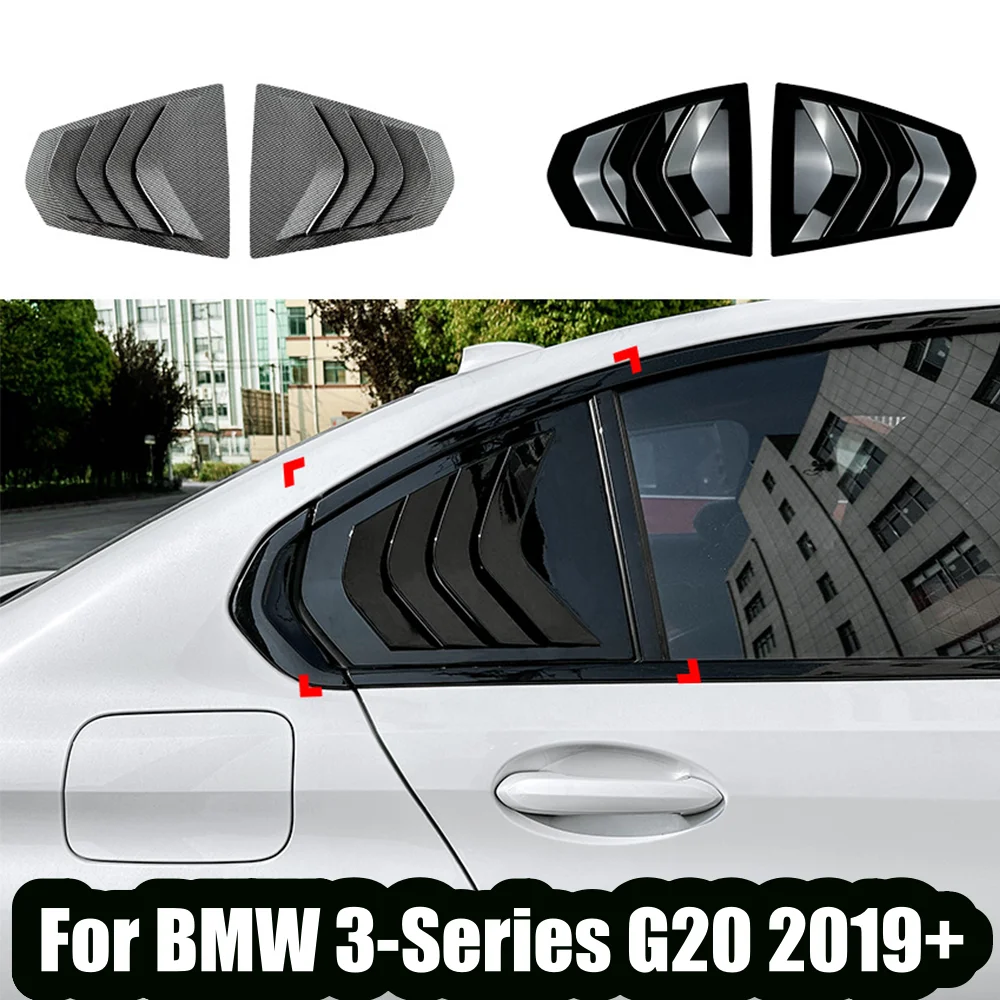 

Window Louvers For BMW 3-Series G20 2019 2020 2021 2022 2023 320i 325i 330i Rear Side Window Scoop Visor Cover Accessories ABS