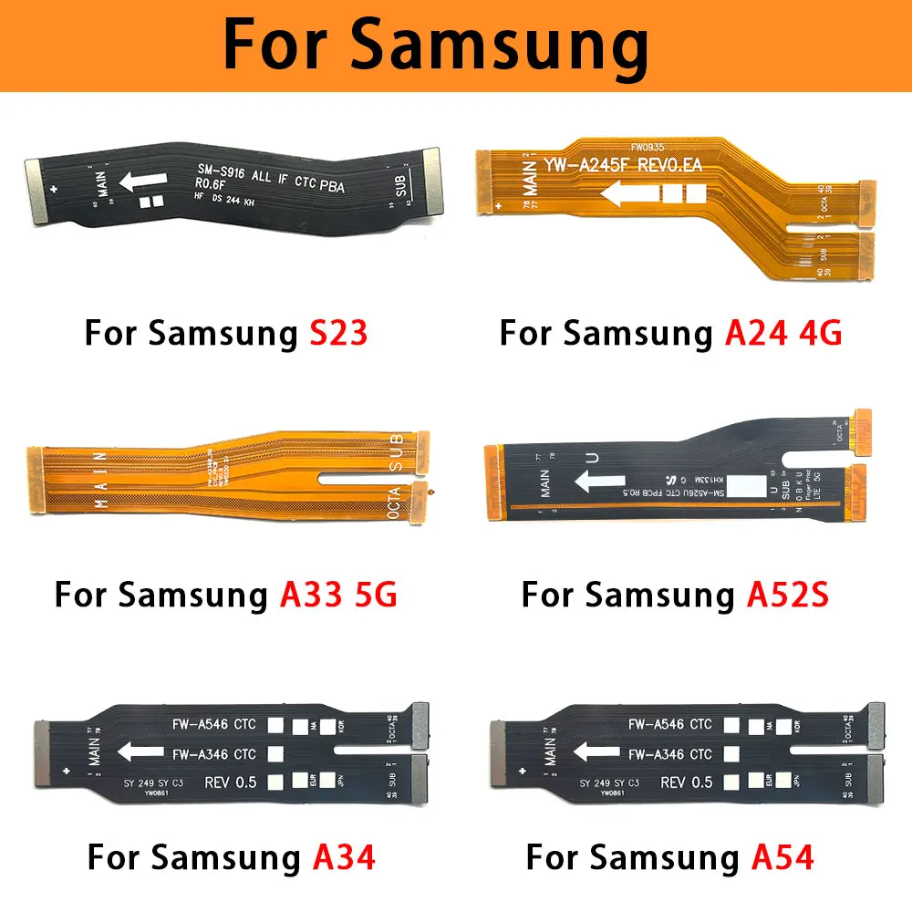 Kabel Flex konektor Motherboard papan utama, untuk Samsung A52S