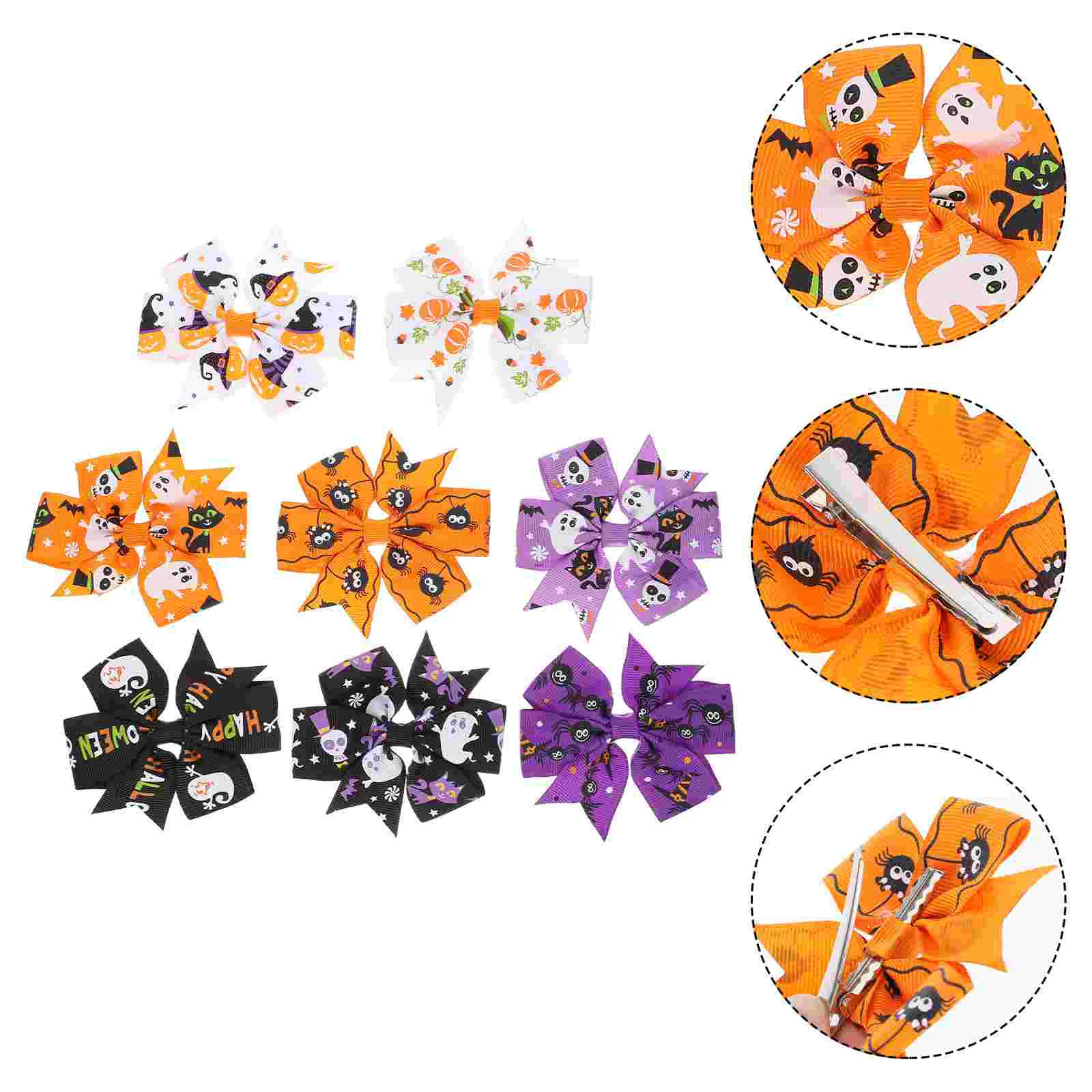 

Halloween Hair Clips Bows for Toddler Girl Girls Large Goth Accessories Baby Barrettes