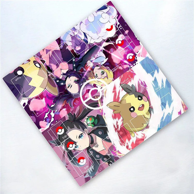 

Pokemon Ptcg 600*600*2Mm Marnie Anime New Two Person Battle Card Mat Game Collection Card Pad Childrens Holiday Gifts