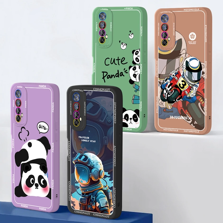 Фото Для Realme 7 Чехол Мягкий силиконовый милый чехол для OPPO Realme Narzo 20 Pro 30 Narzo30 4G Чехлы новый дизайн Funda №2