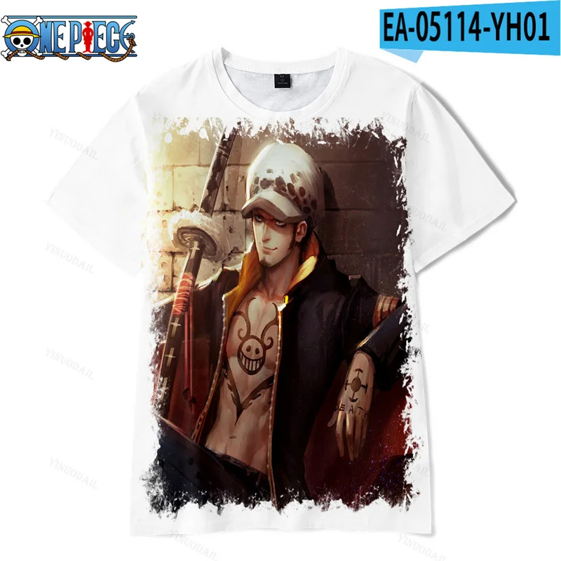 Yamato Nami Capispalla Top One Piece Summer T-Shirt Tees Trafalgar Law Oversize Cosplay Thin Trafalgar Law Tops