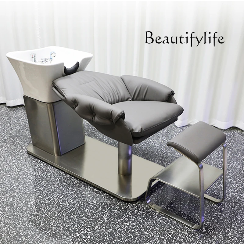 

Barber Shop Shampoo Chair Hair Salon Simple Lying Half Flushing Bed