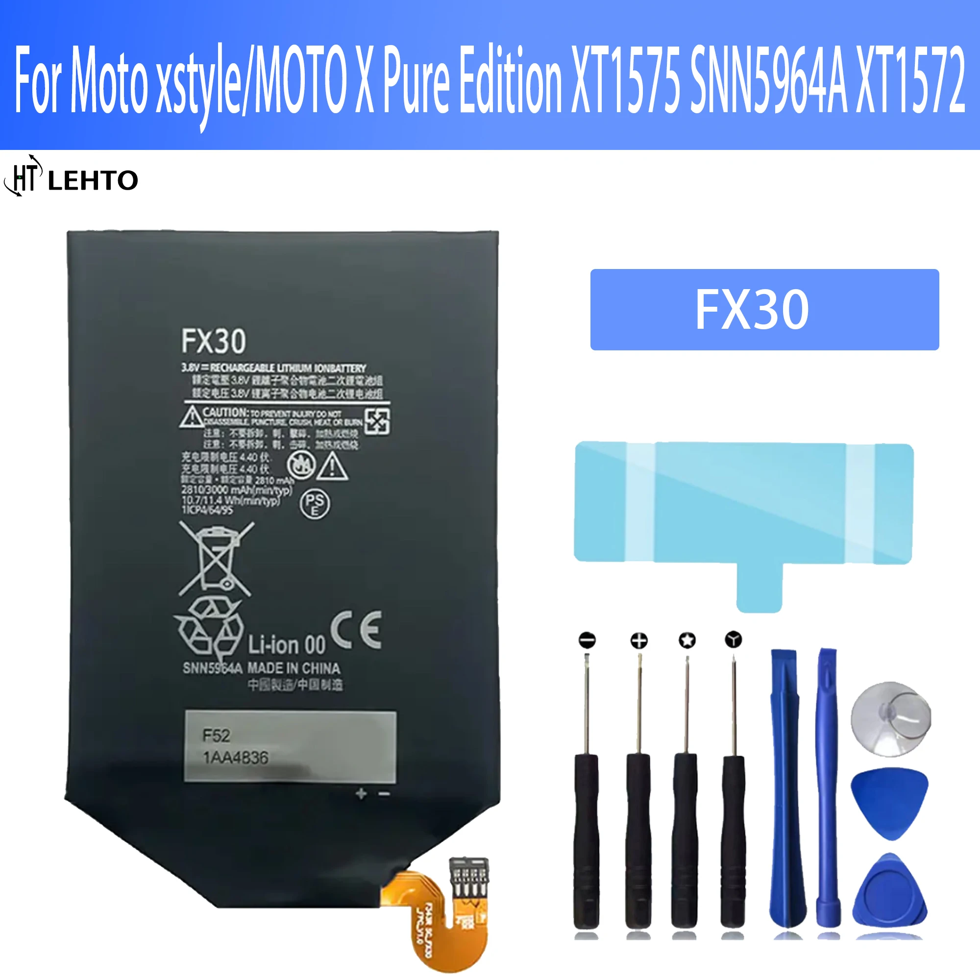 

100% New Original FX30 Battery For Motorola Moto X Pure Edition X Style Pure X Style X+2 XT1570 XT1572 XT1575 Phone Batteries